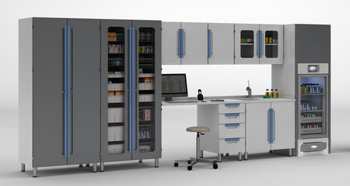 Armário refrigerado - Missaglia Spa - para hospital / com prateleiras / com pia