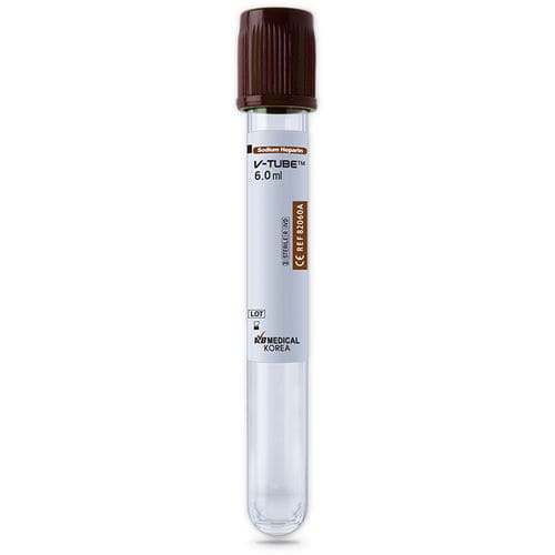 Tubo de coleta cilíndrico - V-Tube™ 80090A, 82060A, 81040A - AB Medical, Inc. - em material plástico / para coleta de amostras / heparina de sódio