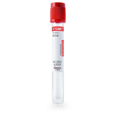 Tubo de coleta cilíndrico - V-TUBE™ - AB Medical, Inc. - de soro / em material plástico / para coleta de amostras