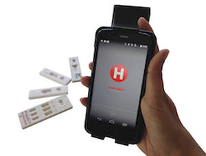 Analisador POC de fluxo lateral - HRDR-300 - Holomic LLC - por fluorescência / multiparamétrico / biológico