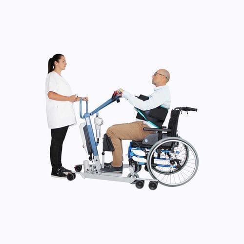 Elevador de transferência elétrico - WAYUP XL - Nausicaa Medical - com rodízios / elevatório / em aço inoxidável