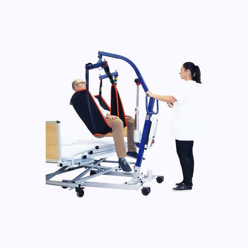 Elevador de transferência elétrico - FLYER XL - Nausicaa Medical - com rodízios / para pessoas obesas / elevatório