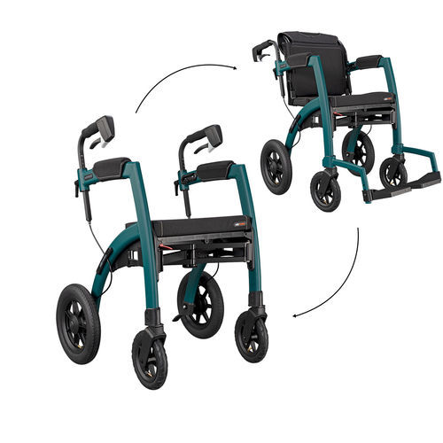 Andador com rodas de 4 rodas - Motion Performance - Rollz - com assento / com apoio de braços