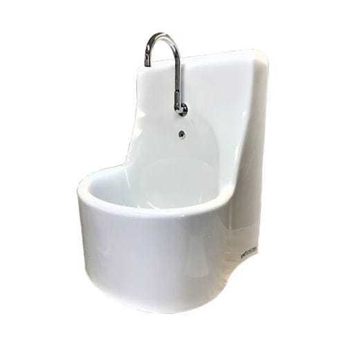 Pia médico-hospitalar - ORAMA - SOGOBA - com 1 posto / em poliéster / de gel coat