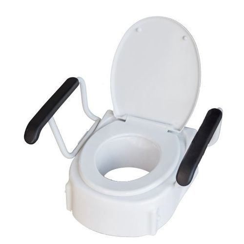 Assento sanitário elevado com apoio de braços - 336180 - Tukimet Oy - de altura regulável / com tampa