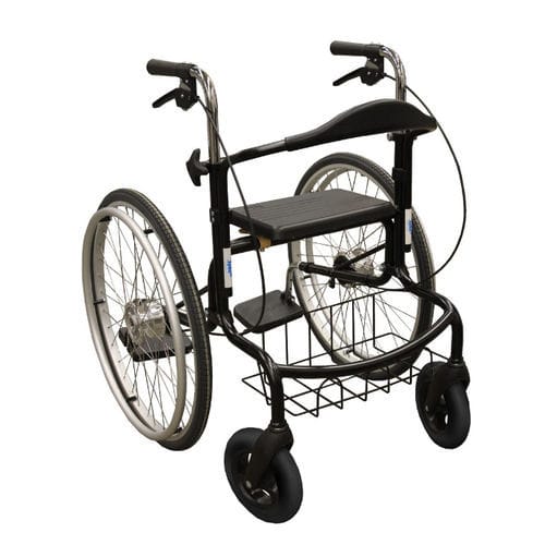 Andador com rodas de 4 rodas - 500100MU - Tukimet Oy - estrutura de aço / com assento / com cesto