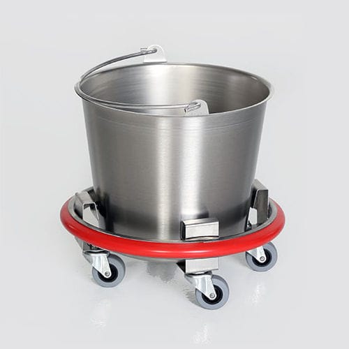 Suporte de cuba para assepsia com rodízios - MCM-54 series - Mid Central Medical - em aço inoxidável