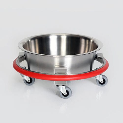 Suporte de cuba para assepsia com rodízios - MCM-541 - Mid Central Medical - em aço inoxidável