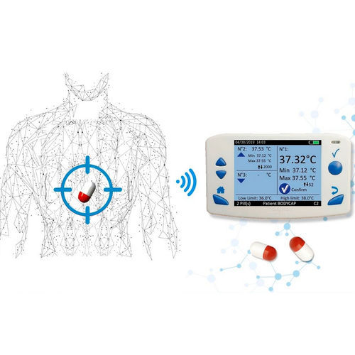 Sensor ingerível de monitoramento de temperatura - eCelsius Medical - BodyCAP - compacto / para pesquisa / clínico