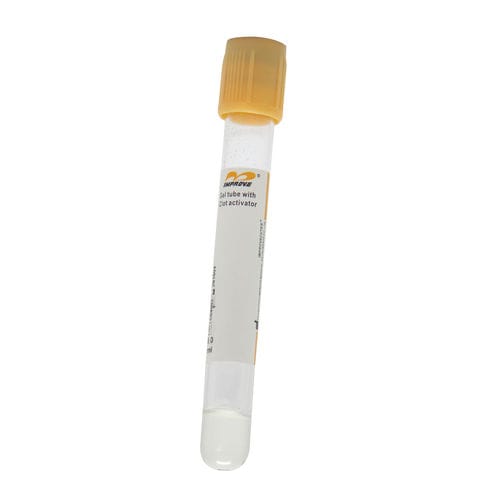 Tubo de coleta cilíndrico - 622350202, 624850202 - Improve Medical - para coleta de amostras / com ativador de coágulo / com gel separador