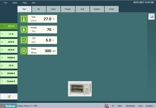 Software de gestão - Kuhner AG - de controle / de gravação / de captura