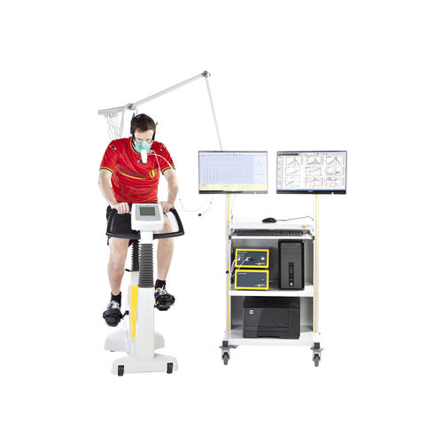Sistema de teste de esforço cardiopulmonar - ERGO - MEC - Medical Electronic Construction - com bicicleta estática