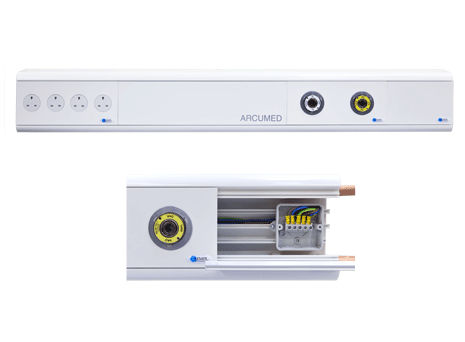 Régua de gases medicinais de parede - Millennium Medical Products Ltd. - horizontal