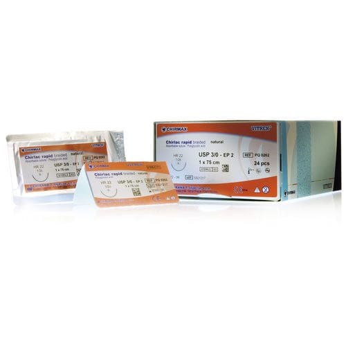 Fio de sutura absorvível - Chirlac - Vitrex Medical A/S - para cirurgia oftalmológica / para cirurgia geral pediátrica / 5-0