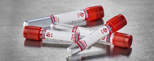 Tubo de coleta para microbiologia - Vacusence+ - Vitrex Medical A/S - cilíndrico / de soro / para coleta de amostras