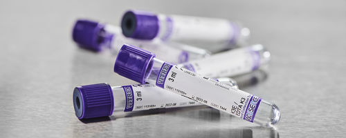 Tubo de coleta para análises hematológicas - Vacusence 10 series - Vitrex Medical A/S - cilíndrico / de sangue / em PET