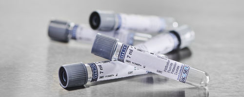 Tubo de coleta para análise da glicemia - Vacusence+ - Vitrex Medical A/S - cilíndrico / de sangue / para coleta de amostras