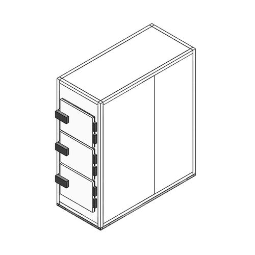 Câmara mortuária para macas de transporte de corpos - MORG337 - FRIMA CONCEPT - 3 corpos / com abertura frontal / com porta