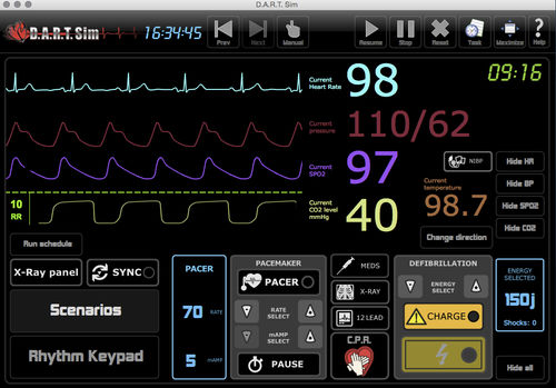 Software de gestão do workflow ECG em linha - DART Sim 7 - DART Sim ECG Simulator - para treinamento / de simulação / para ECG