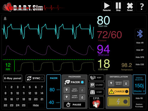Software de gestão do workflow ECG em linha - D.A.R.T 1 - DART Sim ECG Simulator - de simulação / médico-hospitalar / para ECG