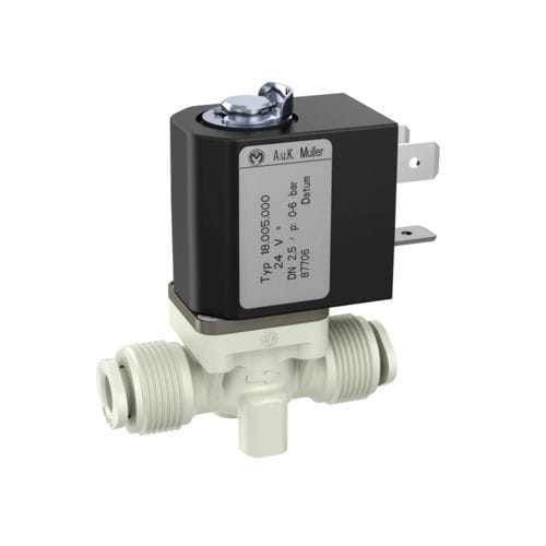 Válvula para gases medicinais - 18.00x.000 - A. u. K. Müller GmbH & Co. KG - de isolamento / com solenoide / de ação direta