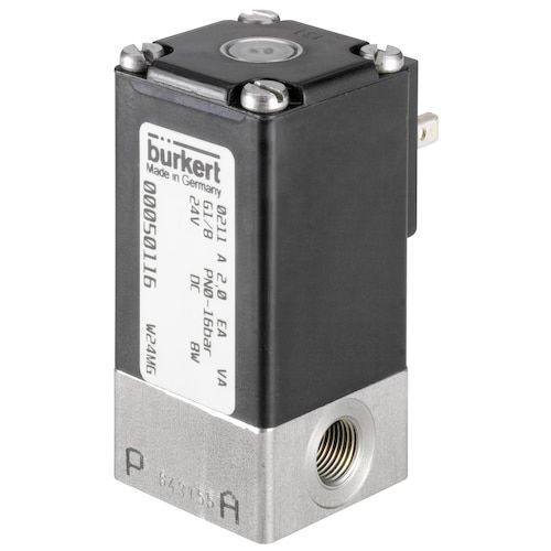 Válvula para o setor médico - 0211 - Bürkert GmbH & Co. KG Fluid Control Systems - com solenoide / em aço inoxidável