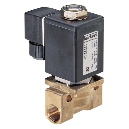 Válvula para o setor médico - 0255  - Bürkert GmbH & Co. KG Fluid Control Systems - com solenoide / em aço inoxidável / em latão