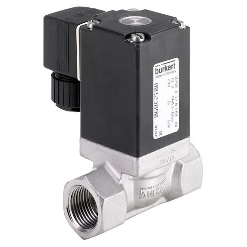 Válvula para o setor médico - 0290  - Bürkert GmbH & Co. KG Fluid Control Systems - com solenoide / em aço inoxidável