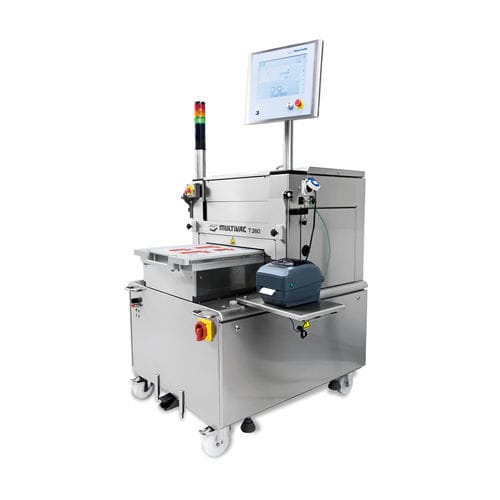 Seladora de bandejas automática - T 260 - MULTIVAC - para a indústria farmacêutica / com rodízios