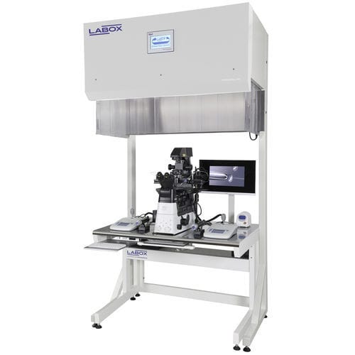 Estação de trabalho de laboratório totalmente automatizada - FBB R 12 IVF - LABOX - de piso / de fluxo laminar