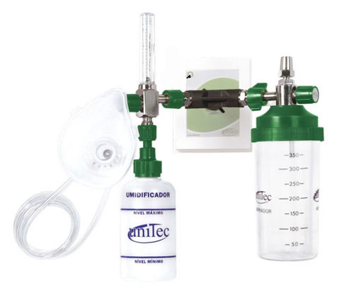 Sistema de oxigenoterapia para trilho - UC210 - Unitec Hospitalar - com máscara de oxigênio