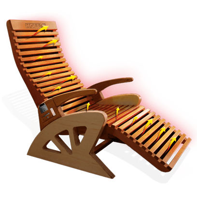 Cadeira de repouso com encosto aquecido -  Alto Confort Plus - Holl's - com encosto ajustável