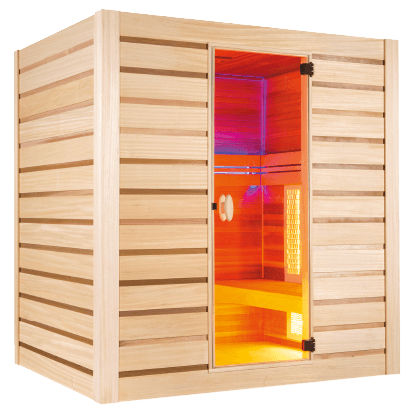 Cabine de sauna - Hybride Combi  - Holl's - com gerador de vapor / de infravermelho