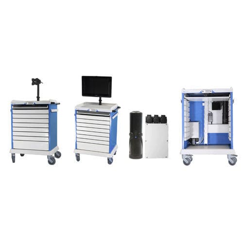 Carrinho para computador para distribuição de medicamentos - ES10 POWER - IMPACT technologies - para carregamento de tablets / para painel PC / com bateria