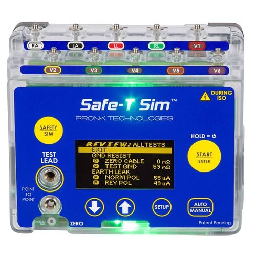 Aparelho para teste de segurança elétrica - Safe-T Sim® - Pronk Technologies - de controle / para dispositivos médicos / portátil
