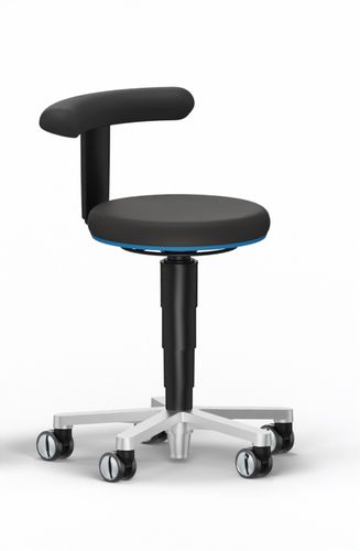 Mocho de laboratório - 9463L - Bimos - com altura regulável / com rodízios / em forma de T
