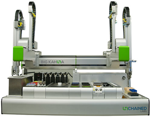 Sistema de automação de laboratório de design de fluxo de trabalho - Big Kahuna - Unchained Labs - de alto rendimento / de bancada