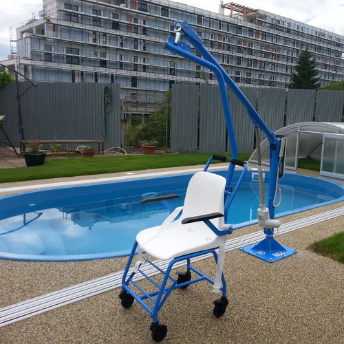 Elevador de transferência elétrico - F145 - DiGi Project - com rodízios / para piscina / elevatório