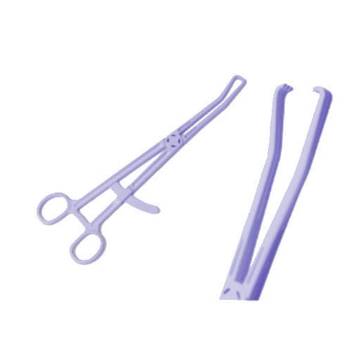 Pinça para ginecologia - Vulsellum - Splice Cast - de preensão / serrilhada / curva
