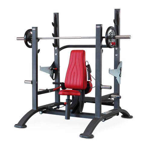 Banco de musculação sentado - FREEWEIGHT HP 1HP233 - Panatta - com aparelho Smith