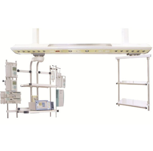 Estativa de braço de teto - YB series - Çağdaş Medical - para cuidados intensivos / para sala de cirurgia / com prateleiras