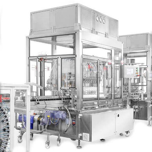 Sistema de enchimento e de selagem para a indústria farmacêutica - RLM Series - MG America - automático / linear / contínuo