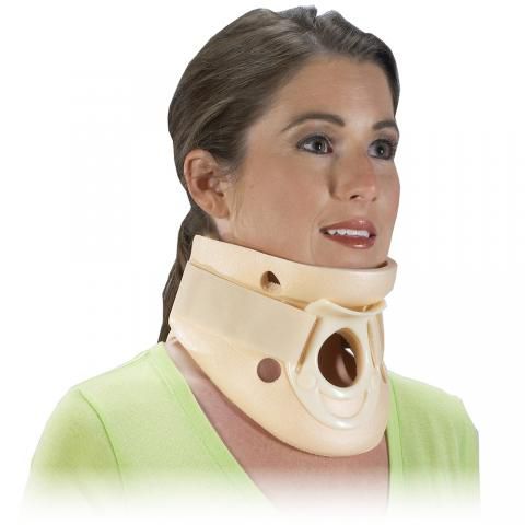 Colar cervical rígido - 10-18060 - Bilt-Rite Mastex Health - D (12 cm) / com abertura para traqueotomia / com apoio mentoniano