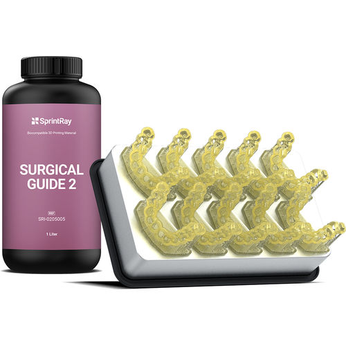 Material dentário em resina acrílica - Surgical Guide 2 - SprintRay - para impressão 3D / biocompatível