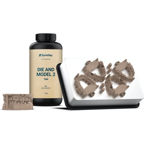 Material dentário em resina acrílica - Die and Model 2 Tan - SprintRay - para impressão 3D / para confecção de modelos / biocompatível