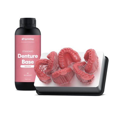 Material dentário em resina acrílica - SRI-0202099 - SprintRay - para impressão 3D / para fabrico de dentaduras / biocompatível