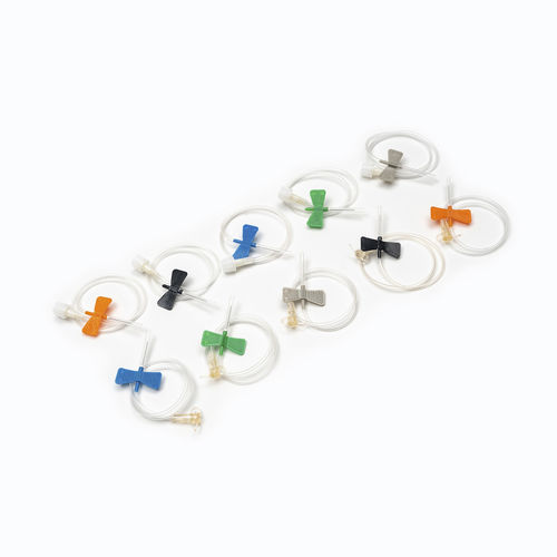 Agulha para coleta de sangue - Shandong Wuzhou Medical Equipment - estéril / com aletas / 22G