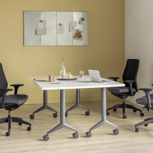 Mesa de jantar - Aware® - Allsteel - de escritório / retangular / com rodízios