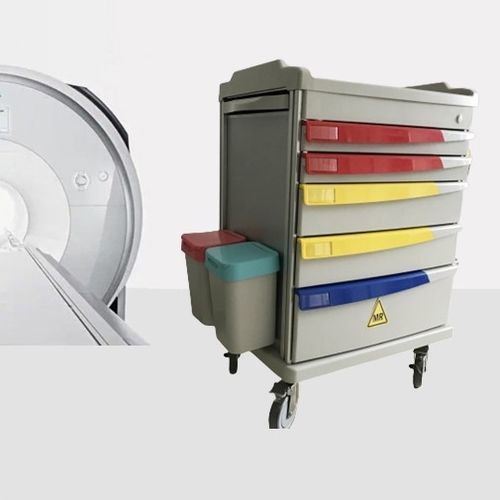 Carrinho hospitalar - HO-M05 - Hongkong Medi - multifuncional / 5 gavetas / com lixeira