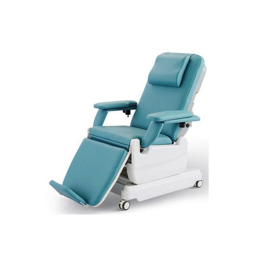 Poltrona elétrica para coleta de sangue - YA-DS-D02 - Zhangjiagang Medi Medical Equipment - articulada em 3 seções / com rodízios / com apoio para pernas